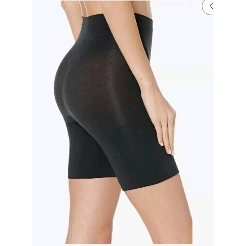 Spanx Women's Power Short Mid Thigh Shaper Short Black Size XL NEW $36